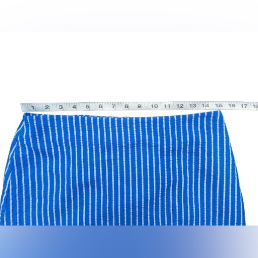 Riley & Rae Blue Ribbed Mini Pencil Skirt - Picture 4 of 5